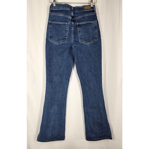 LE JEAN BY CHARLIE GAY WOMEN'S STELLA FLARE HI-RISE BLUE WASH JEAN PANT SIZE 26 - Picture 2 of 13